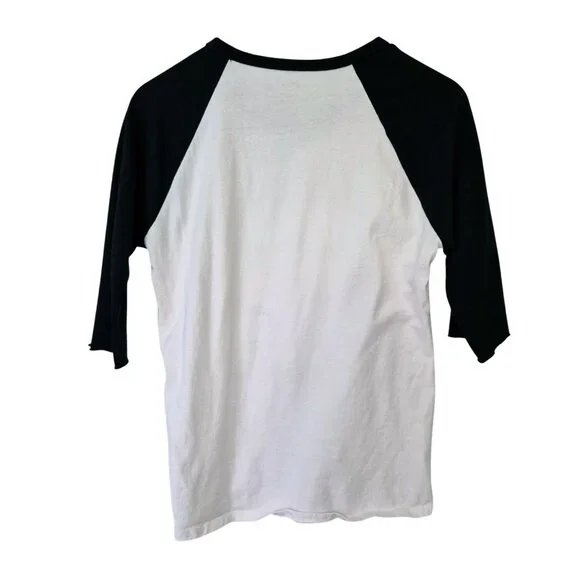 VANS Baseball Style Raglan Long Sleeve Tee White / Black / Pink Graphic Size M - Picture 5 of 14